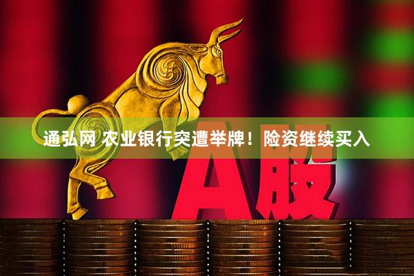 通弘网 农业银行突遭举牌！险资继续买入